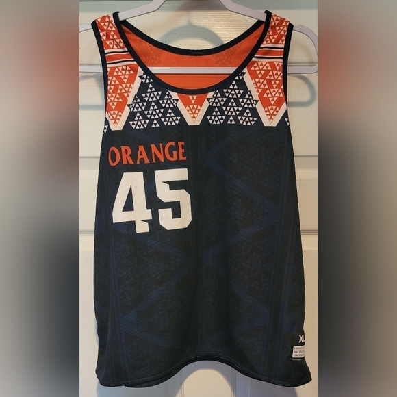 Nike Tops - Nike Women's Syracuse Orange Reversible Lacrosse Jersey Navy White Size XL #45